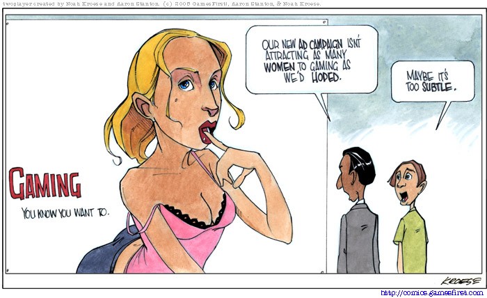 twoplayer comic: How to Advertise to Women