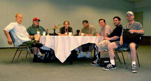 The GF! staff in the press hospitality room at 2 p.m. on Saturday--another successful E3 behind us--now the real work begins. See you next year!