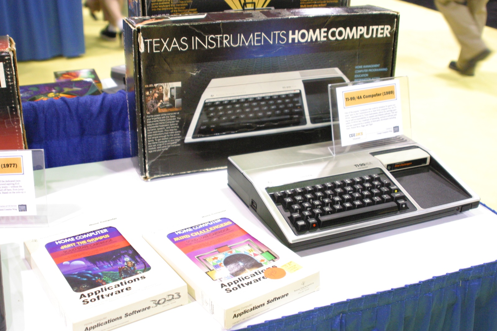 A Texas Instruments TI-99/4A home computer on display — a blast from the past at E3 2005.
