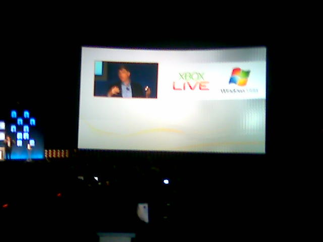 Bill showed up to tell us about Live Anywhere on Vista and Windows Mobile which will unify the Live service across all platforms.