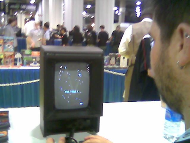 Shawn playing Vectrex.